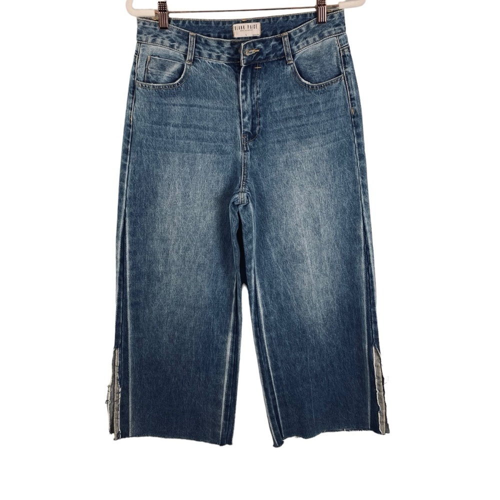 Blank Page Split Hem Wide Leg High Rise Jeans Size Large